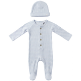 Load image into Gallery viewer, Baby Stripe Rib Romper Set
