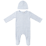 Load image into Gallery viewer, Baby Stripe Pointelle Romper Set
