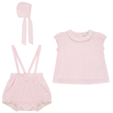 Load image into Gallery viewer, Girls Top With Overall Set
