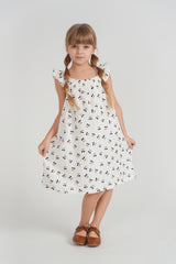Load image into Gallery viewer, Girls Crinkle Woven Cherry Print Girl Jumper
