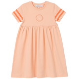 Load image into Gallery viewer, Girls Dress With Stripes Trim
