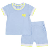 Load image into Gallery viewer, Boys Short 2 PCS Set With Contrast Trim
