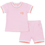 Load image into Gallery viewer, Boys Short 2 PCS Set With Contrast Trim

