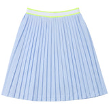 Load image into Gallery viewer, Girls Pleated Skirt With Striped Elastic Waistband
