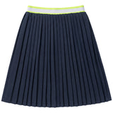 Load image into Gallery viewer, Girls Pleated Skirt With Striped Elastic Waistband
