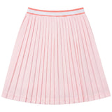 Load image into Gallery viewer, Girls Pleated Skirt With Striped Elastic Waistband
