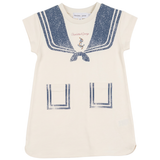 Load image into Gallery viewer, Girls Sailor Collar Printed A Line Dress
