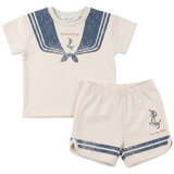 Load image into Gallery viewer, Boys Sailor Collar Printed Short Set
