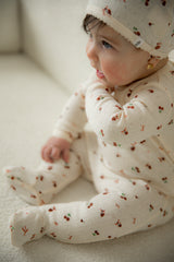 Load image into Gallery viewer, Baby Floral Pointelle Romper Set
