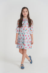 Load image into Gallery viewer, Girls loose Dress With Pleats
