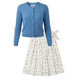 Load image into Gallery viewer, Girls 2 PCS Set With Pointelle Cardigan
