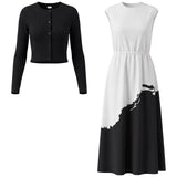 Load image into Gallery viewer, Teen Woven Jumper With Knit Cardigan
