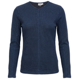 Load image into Gallery viewer, Teen Denim Waffle Loose Top With V Neck
