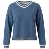 Load image into Gallery viewer, Teen Denim French Terry Crop Top
