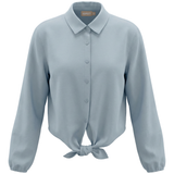 Load image into Gallery viewer, Teen Crop Blouse With Tie At Front
