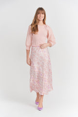 Load image into Gallery viewer, Teen Top With Knit Body And 3/4 Cotton Sleeves
