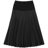 Load image into Gallery viewer, Ladies Maternity Midi Denim Pleated Skirt
