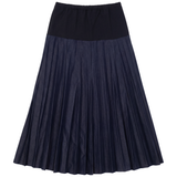 Load image into Gallery viewer, Ladies Maternity Midi Denim Pleated Skirt
