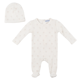 Load image into Gallery viewer, Baby Bow/Sail Boat Print Onesie and Hat
