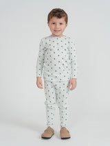 Load image into Gallery viewer, Girls Cotton Spandex Rib Bear Bow Print 2 PC
