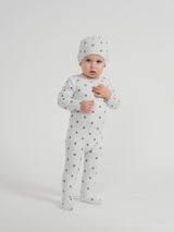 Load image into Gallery viewer, Baby Cotton Spandex Rib Bear Bow Print Layette

