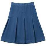 Load image into Gallery viewer, Girls Denim Pleated Skirt
