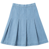 Load image into Gallery viewer, Girls Denim Pleated Skirt
