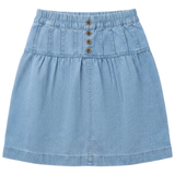 Load image into Gallery viewer, Girls Front Buttons Denim Skirt

