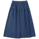 Load image into Gallery viewer, Girls Front Buttons Denim Midi Skirt
