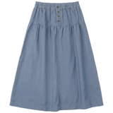 Load image into Gallery viewer, Girls Front Buttons Denim Midi Skirt

