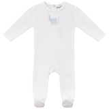 Load image into Gallery viewer, Baby Cotton Pointelle Bird Boys layette
