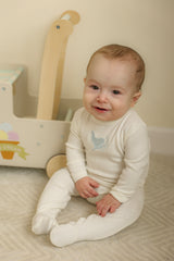 Load image into Gallery viewer, Baby Cotton Pointelle Bird Boys layette
