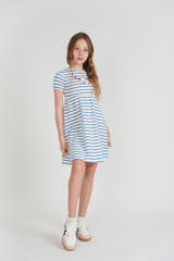 Load image into Gallery viewer, Girls Cotton Spandex "Tag Collection" Dress
