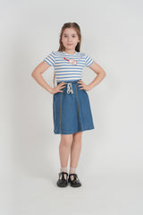 Load image into Gallery viewer, Girls Cotton Spandex "Tag Collection" T Shirt
