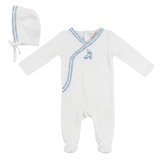 Load image into Gallery viewer, Baby Cotton Spandex Boys Wrap Layette With Cherries
