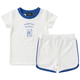 Load image into Gallery viewer, Cotton Spandex Boys Surfing Sunday 2 PC Set
