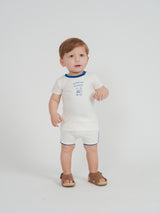 Load image into Gallery viewer, Cotton Spandex Boys Surfing Sunday 2 PC Set
