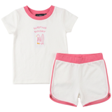 Load image into Gallery viewer, Cotton Spandex Girls Surfing Sunday 2 PC Set
