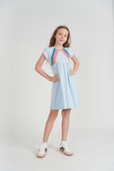 Load image into Gallery viewer, Girls Multi Color Stripes Print Dress
