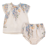 Load image into Gallery viewer, Boarder Floral Baby Girls 2 PC
