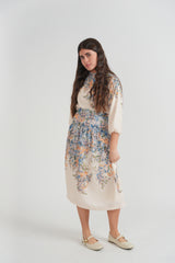 Load image into Gallery viewer, Girls Boarder Floral Blouse And Skirt Set
