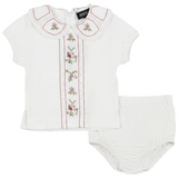 Load image into Gallery viewer, Baby Girls Embroidery Floral Front Colomn 2 PCS
