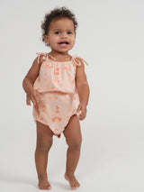 Load image into Gallery viewer, Baby Girls Faded Printed Bubble Onesie With Ruffle
