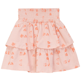 Load image into Gallery viewer, Girls Faded Printed Layered Skirt With Smocking Waist
