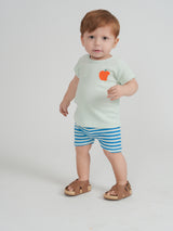Load image into Gallery viewer, Baby Boys Cotton Terry "Peach" 2 PC Short Set
