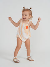 Load image into Gallery viewer, Baby Girls Cotton Terry "Peach" Bubble
