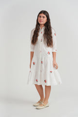Load image into Gallery viewer, Girls Dobi Embroidery Dress

