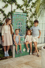 Load image into Gallery viewer, Boys Textured Linen Button Down Shirt
