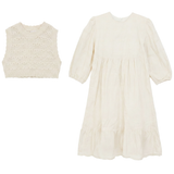 Load image into Gallery viewer, Girls Embroidery Cotton Dress With Vest
