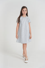 Load image into Gallery viewer, Girls Floral Embroidery With Applique Dress
